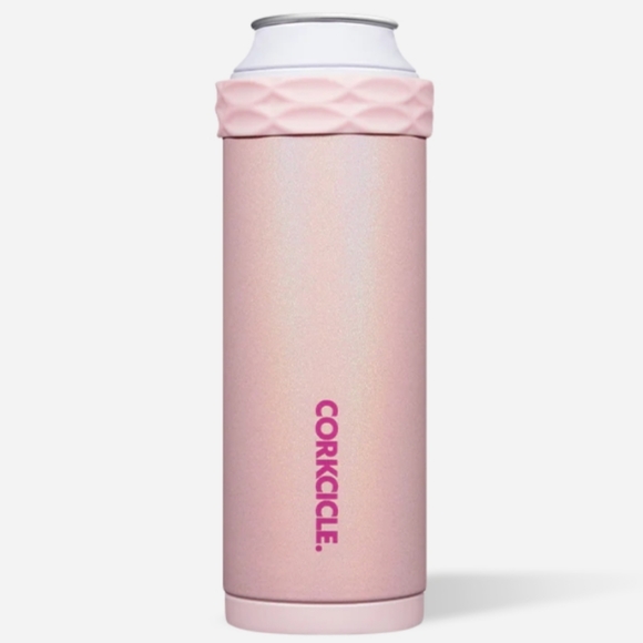 Corkcicle Slim Arctican Cotton Candy Pink Stainless Steel Can with Adapter NWT - Picture 1 of 6